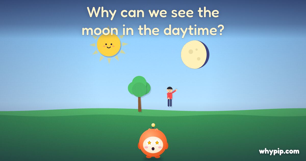Pip’s picture for “Why can we see the moon in the daytime?”