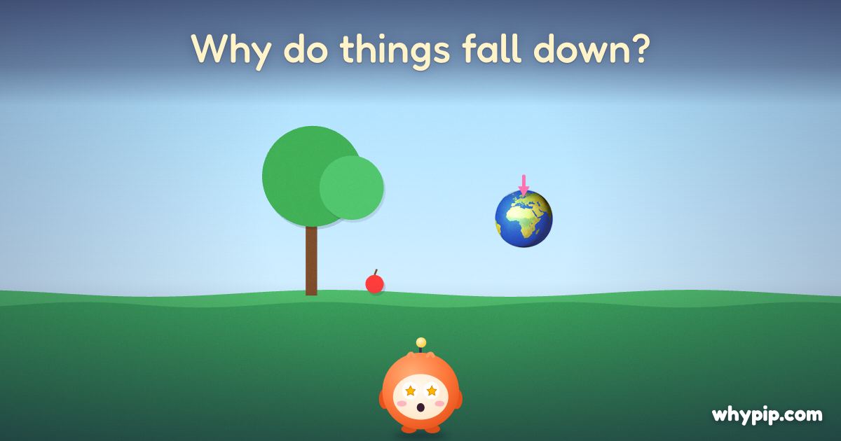 Pip’s picture for “Why do things fall down?”