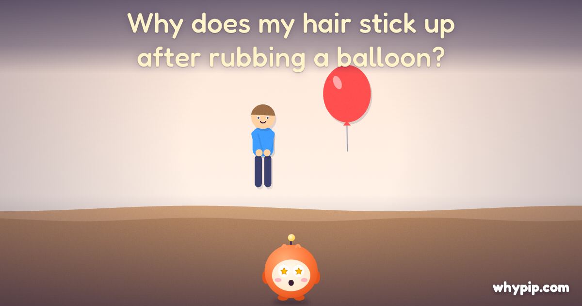 Pip’s picture for “Why does my hair stick up after rubbing a balloon?”
