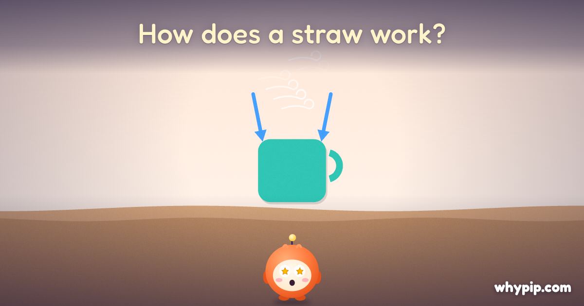 Pip’s picture for “How does a straw work?”